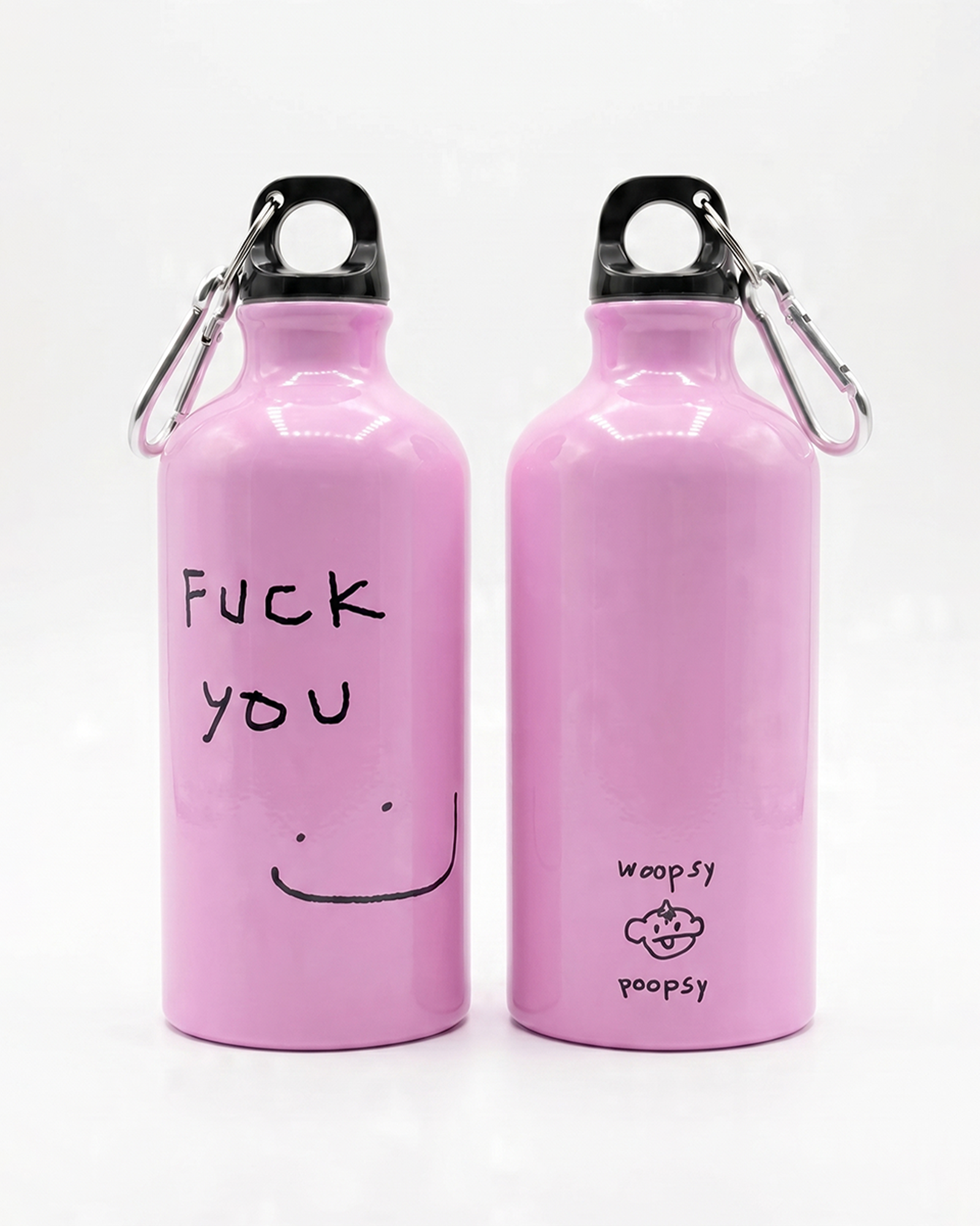 Пляшка "Fuck you" рожевого кольору