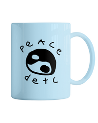 Чашка блакитна "Peace detc"